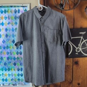 Volcom Gray Button Up Short Sleeve